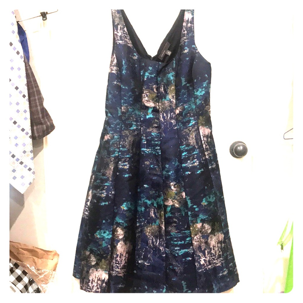 New Donna Ricco Women’s dress blue size 14 Brocade